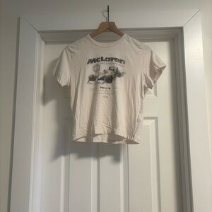 Abercrombie McLaren F1 & Fitch Cream Graphic Tee